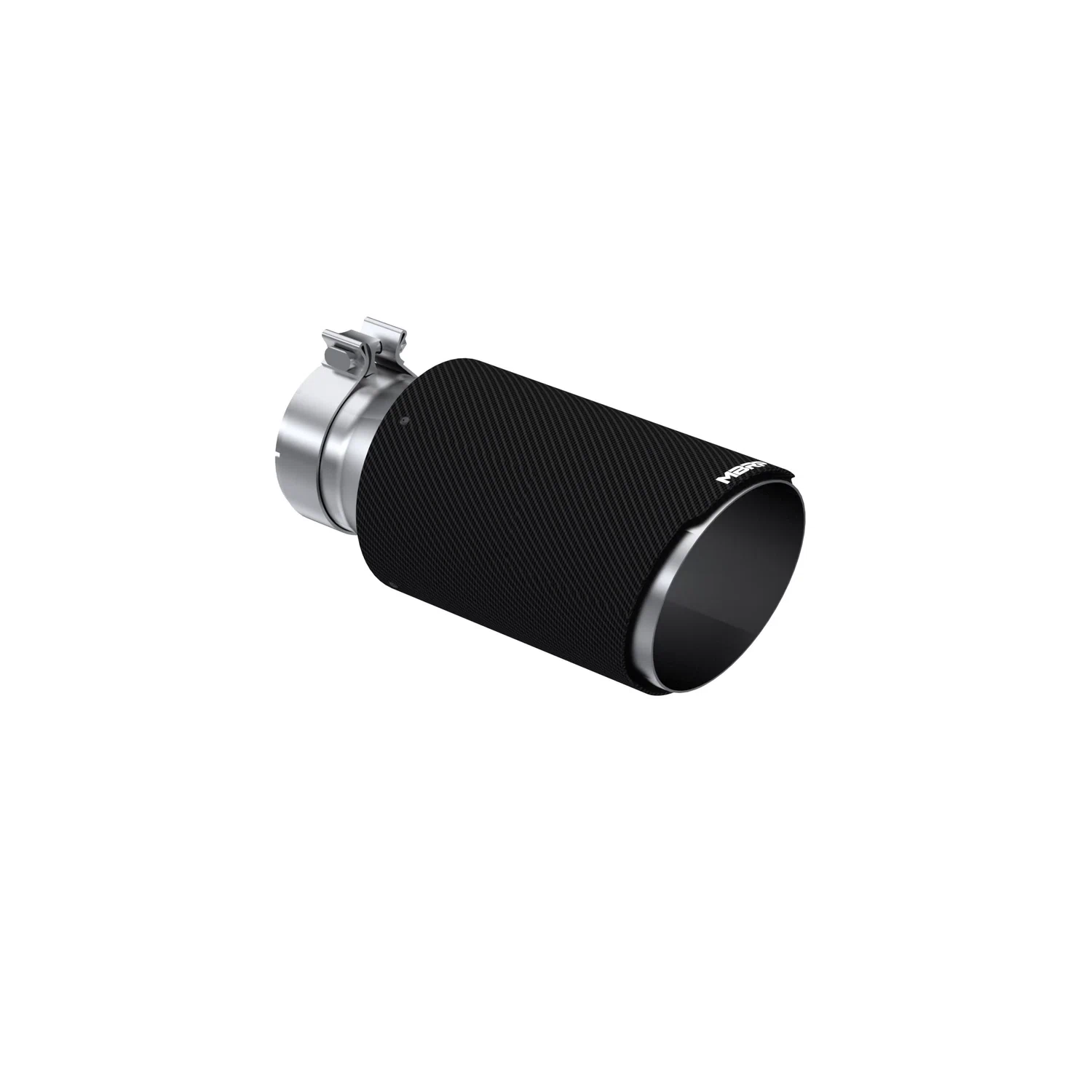 Universal Carbon Fiber Tip 6in OD_4in Inlet_12in L - Angle Cut Tip